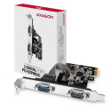 Axagon PCIe 2.0 x1 kontroller - 2x DB9 jadaport (PCEA-S2N)