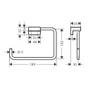 Hansgrohe AddStoris 41754140 poleeritud pronksist rätikuhoidja