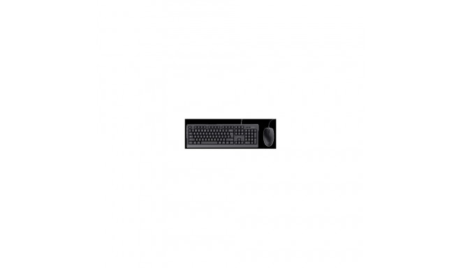 Peripheral set Trust Wired Keyboard And Mouse Set Black
