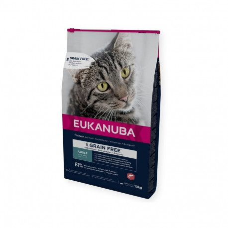 Eukanuba CAT Adult GRAIN FREE lõhe kuivtoit kassidele 10 kg