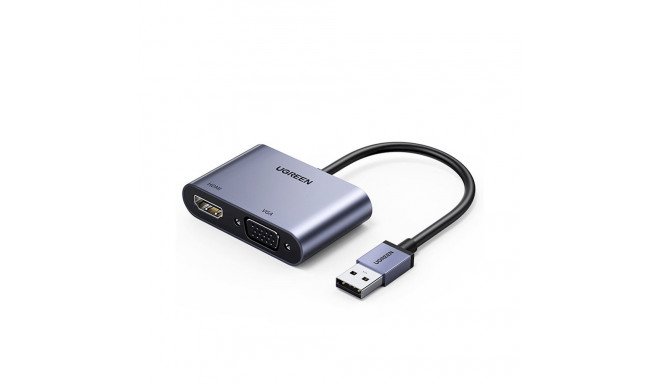 Ugreen USB konverteri adapter - HDMI 1.3 (1920 x 1080 @ 60Hz) + VGA 1.2 (1920 x 1080 @ 60Hz) hall (C