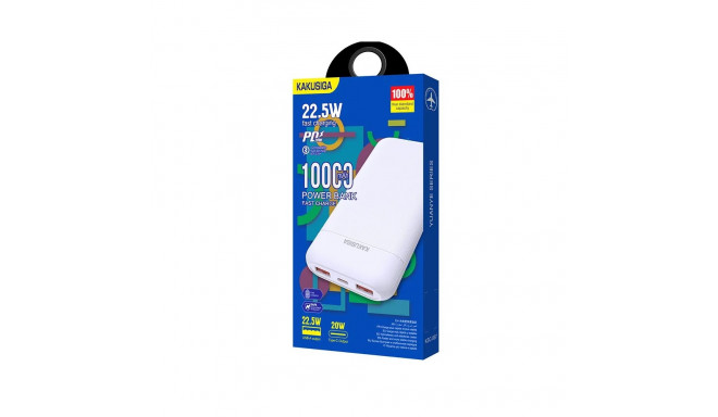 KAKUSIGA KSC-887 akupank 10000mAh | 2 x USB | 22.5W valge