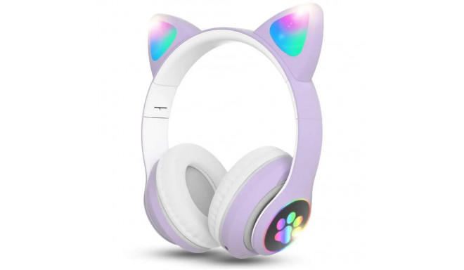 Goodbuy Paws wireless headsets for kids | bluetooth 5.0 light purple