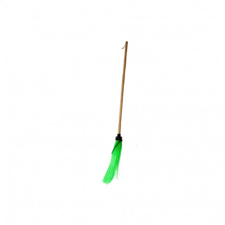 Street broom with a handle, green 0927002