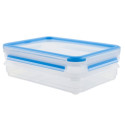 Masterseal Fresh Box rectangular 2x0.6L food storage container for lunch meat