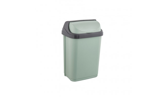 Waste bucket with rotating lid 10L Rasmus 25.5x19x39cm green