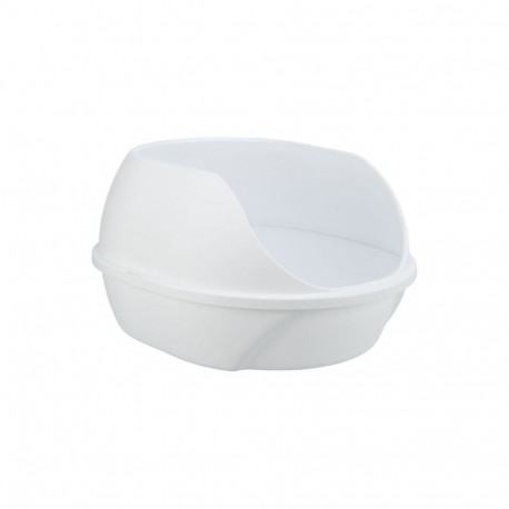 Cat litter tray : Trixie Simao cat litter tray, high rim, 48 × 30 × 58 cm, white