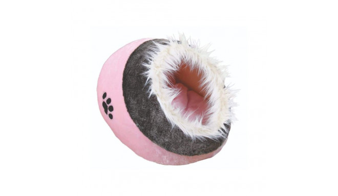 Animal bed : Trixie Minou cuddly cave, 35 × 26 × 41 cm, pink|grey