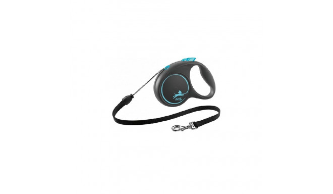 Trixie Flexi BLACK DESIGN inertsiaalne rihm koertele, nöörrihm, M: 5 m, sinine