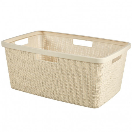 pesukorv jute 46L 59x39x26cm kreemjas