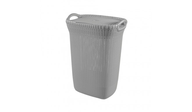 Laundry box Knit 57L 45,2x34,1x61,4cm light grey