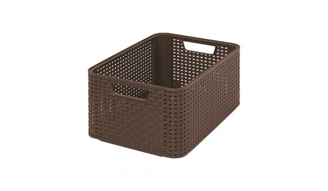 box style m 38,6x28,7x17cm tumepruun