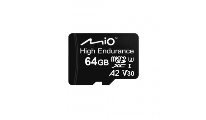 Mio High Endurance | 64 GB | MicroSD | Flash memory class UHS-I