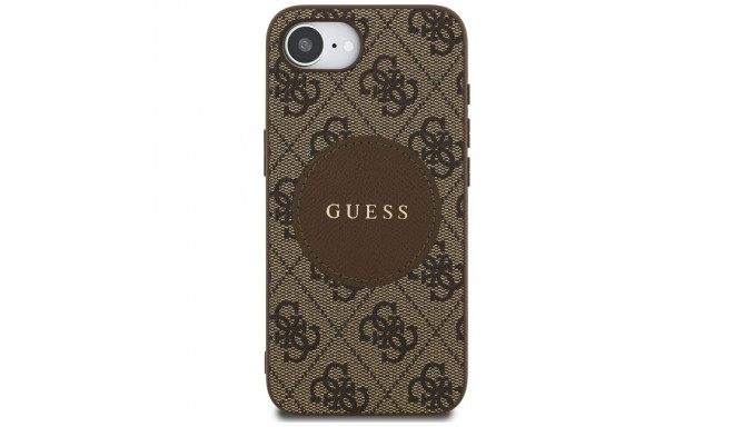 Guess 4G Circle Classic Logo MagSafe ümbris iPhone 16e jaoks pruun