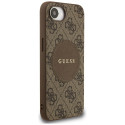 Case Guess 4G Circle Classic Logo MagSafe iPhone 16e jaoks pruun