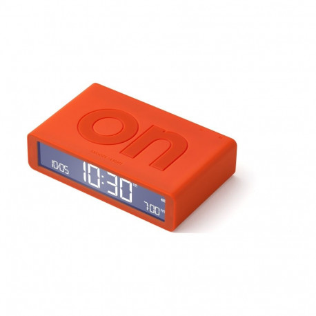 Lexon Flip Classic kahepoolne äratuskell oranž