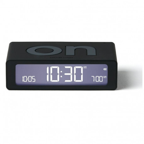 Lexon Flip Mini dual-sided alarm clock black
