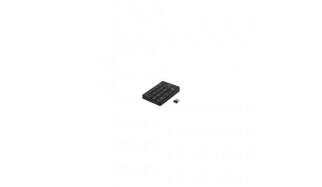 Keyboard DELTACO USB wireless numeric black / TB-144