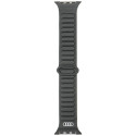 Strap Audi Logo Synthetic Leather Magnetic Ring for Apple Watch 44/45/46/49mm black