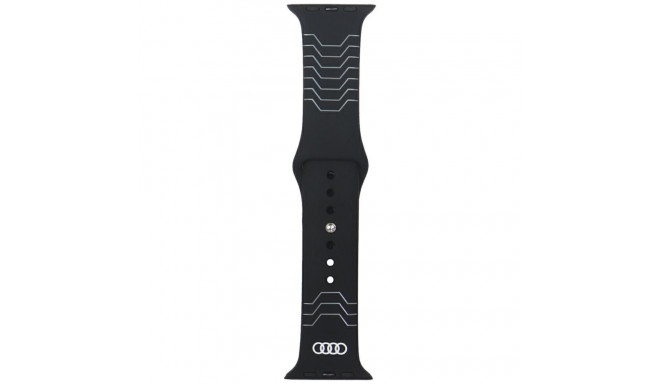 Strap Audi Geometric Pattern Silicone Watch Strap for Apple Watch 44/45/46/49mm black