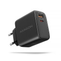 AXAGON GaN wallcharger 2x port (USB-A + USB-C), PD3.0/PPS/QC4+/SFC2.0/AFC/SCP/FCP/Apple, 45W | ACU-P