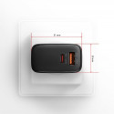 AXAGON GaN wallcharger 2x port (USB-A + USB-C), PD3.0/PPS/QC4+/SFC2.0/AFC/SCP/FCP/Apple, 45W | ACU-P