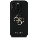 Guess Grained Big 4G Logo Small Classic Logo ümbris iPhone 16 Pro must