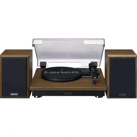 Lenco turntable with speakers wooden LS-100WD