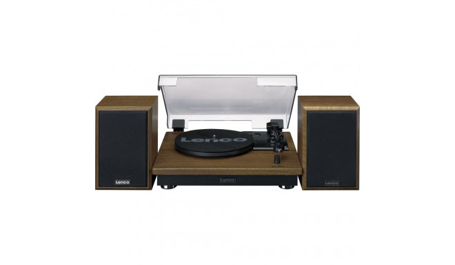 Lenco turntable with speakers wooden LS-100WD