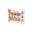 bo. Educational wooden puzzle "Numbers and animals"