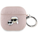 Karl Lagerfeld Monogram Karl & Choupette roosa ümbris AirPods 4 jaoks