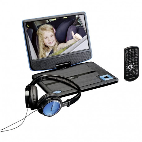 Lenco DVP-910 9'' kaasaskantav DVD-mängija siniste kõrvaklappidega