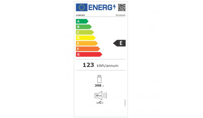 Gorenje külmik R619EAW6 energiatõhususe klass E eraldiseisev larder kõrgus 185 cm külmiku netomaht 3
