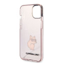 Karl Lagerfeld KLHCP14SHNCHTCP iPhone 14/ 15 / 13 6.1" roosa kõvakaaneline Ikonik Choupette
