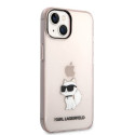Karl Lagerfeld KLHCP14SHNCHTCP iPhone 14/ 15 / 13 6.1" roosa kõvakaaneline Ikonik Choupette