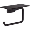 Toilet paper holder with shelf Hansgrohe AddStoris 41772670, black matt