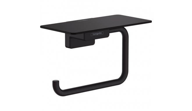 Toilet paper holder with shelf Hansgrohe AddStoris 41772670, black matt