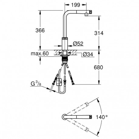 Kitchen faucet Grohe MINTA SMARTCONTROL 31613000