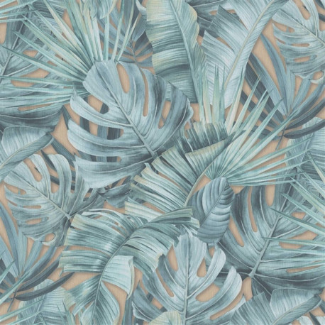 WALLPAPER 525241 BLUE LEAVES (12)