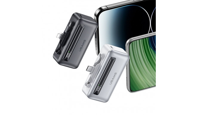 USAMS Powerbank 4500mAh USB-C/Lightning 20W PD kiirlaadimine hõbedane XB Series 4K5CD23302