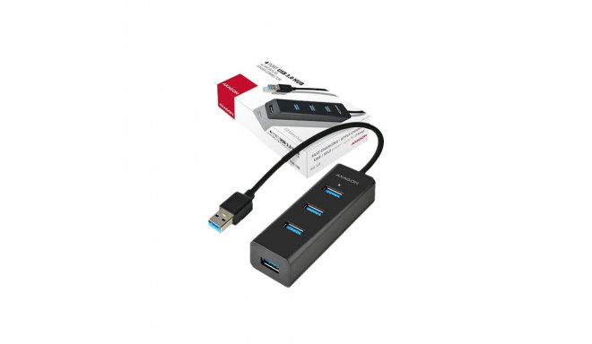 AXAGON neljapordiline USB 3.0 jaotur kiire laadimise ja toetoega | HUE-S2B