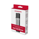 AXAGON Mobiilne USB 3.2 Gen 1 MINI kaardilugeja USB-C ja USB-A ühendustega | CRE-DAC
