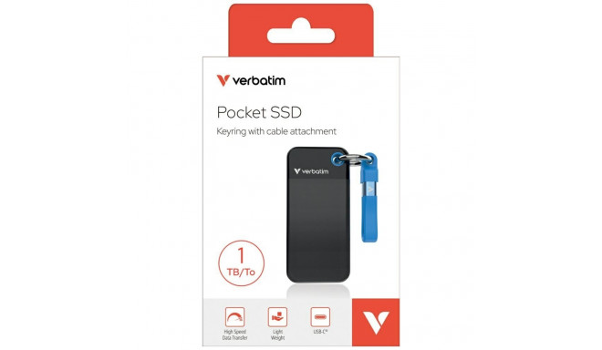 Verbatim Drive SSD 1TB - key ring with cable USB 3.2 gen.2 black-blue 32191
