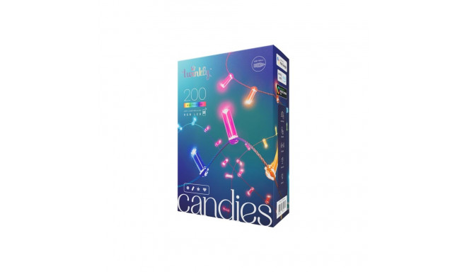 Twinkly Candies 200 Candle-shaped RGB LEDs, USB-C|Green Wire