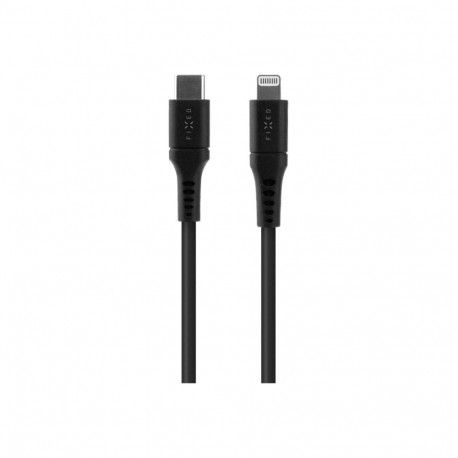 Fixed | vedelast silikoonist USB-C/Lightning kaabel, 1.2m | FIXDLS-CL12-BK