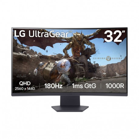 LG 32GS60QC-B 32" VA QHD 16:9 180 Hz 1 ms 2560 x 1440 pikslit 300 cd/m² 2 HDMI-pesa