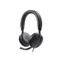 Dell | Pro Wired On-Ear Headset | WH5024 | Built-in microphone | USB Type-A | Black | ANC
