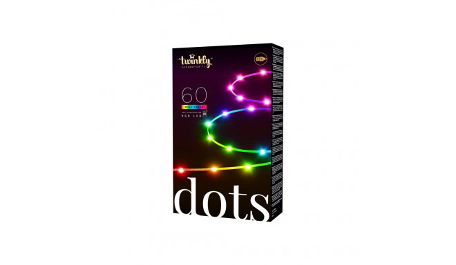 Twinkly|Dots Smart LED Lights 60 RGB (Multicolor), USB Powered, 3m, Transparent|RGB – 16M+ colors