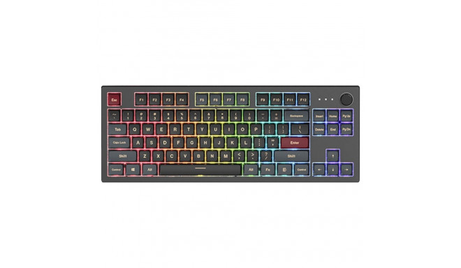 Montech MKey TKL klaviatuur gaming USB burgundia, tumehall