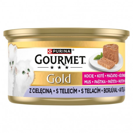 Purina Gourmet Gold Kitten vasikamaitseline mousse märgkassitoit 85g